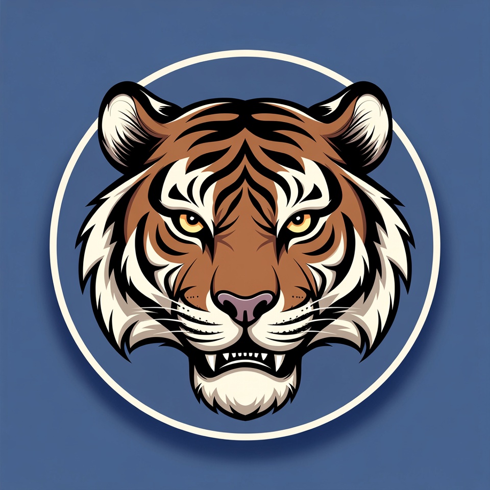 Fierce tiger head illustration Fierce tiger head illustration