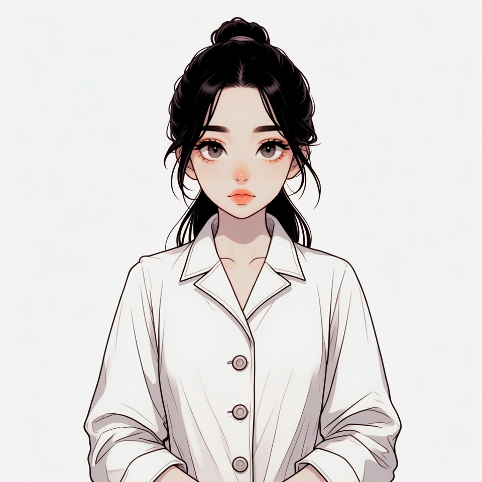 Asian woman in white coat Asian woman in white coat