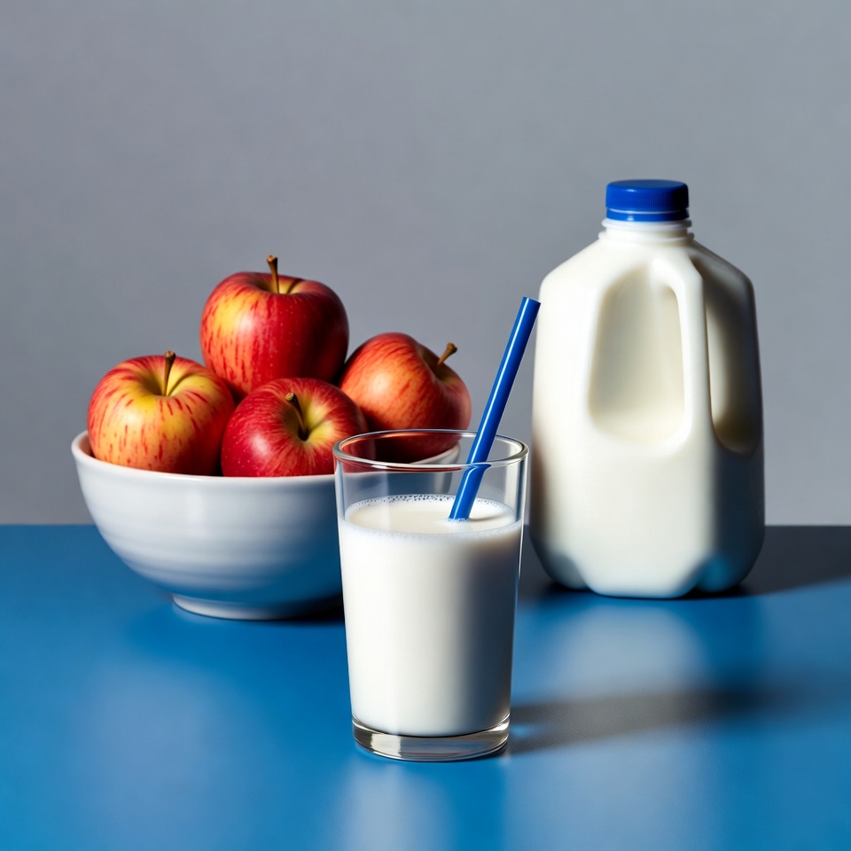 Red Apples with Milk Glass and Jug Red Apples with Milk Glass and Jug