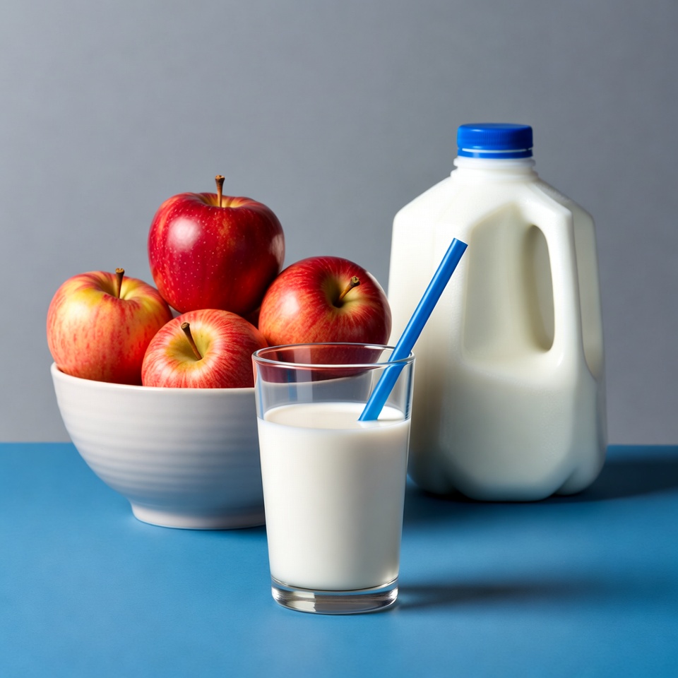 Red Apples with Milk Glass and Jug Red Apples with Milk Glass and Jug