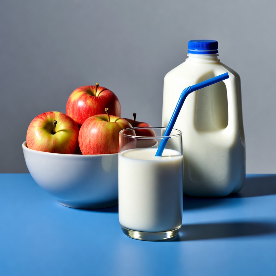 Red Apples with Milk Glass and Jug Red Apples with Milk Glass and Jug