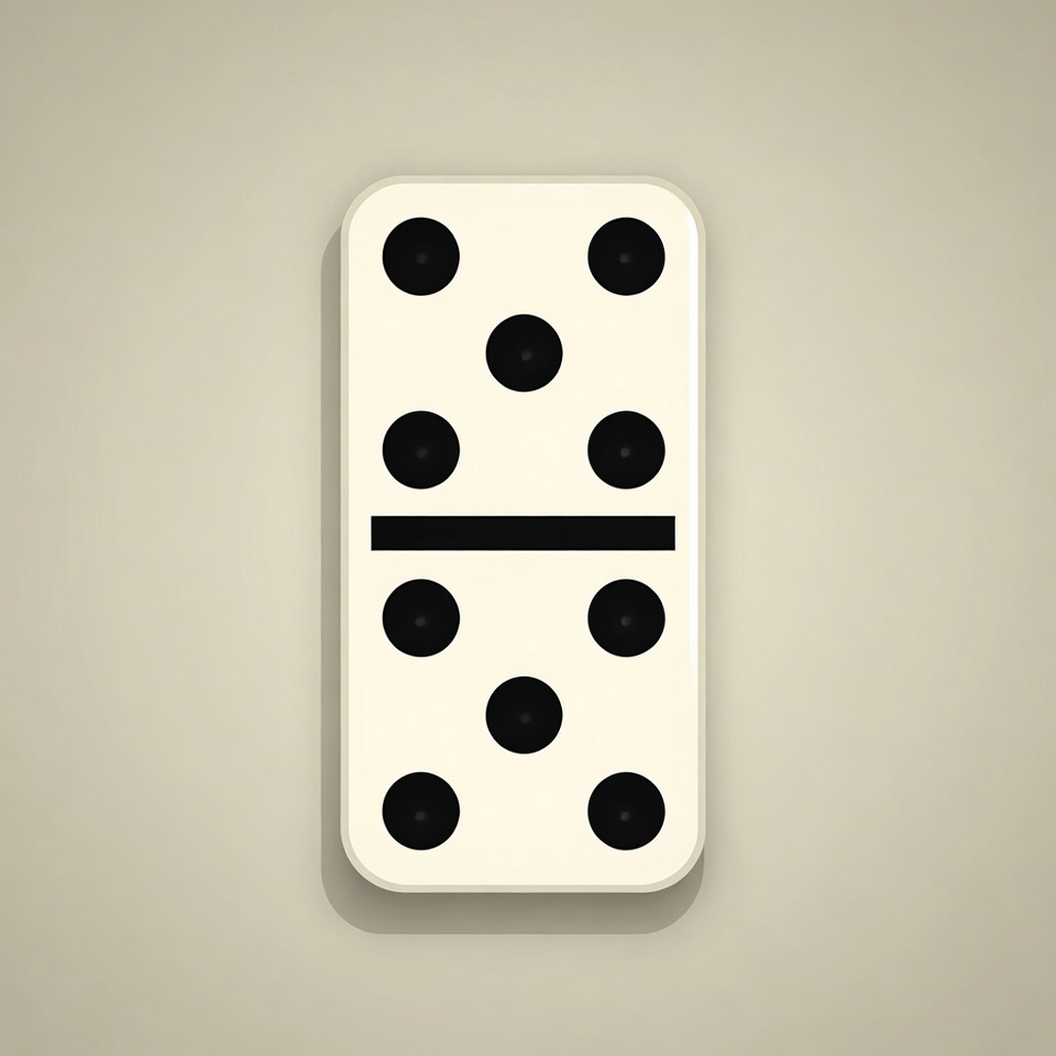 Double-six domino tile Double-six domino tile