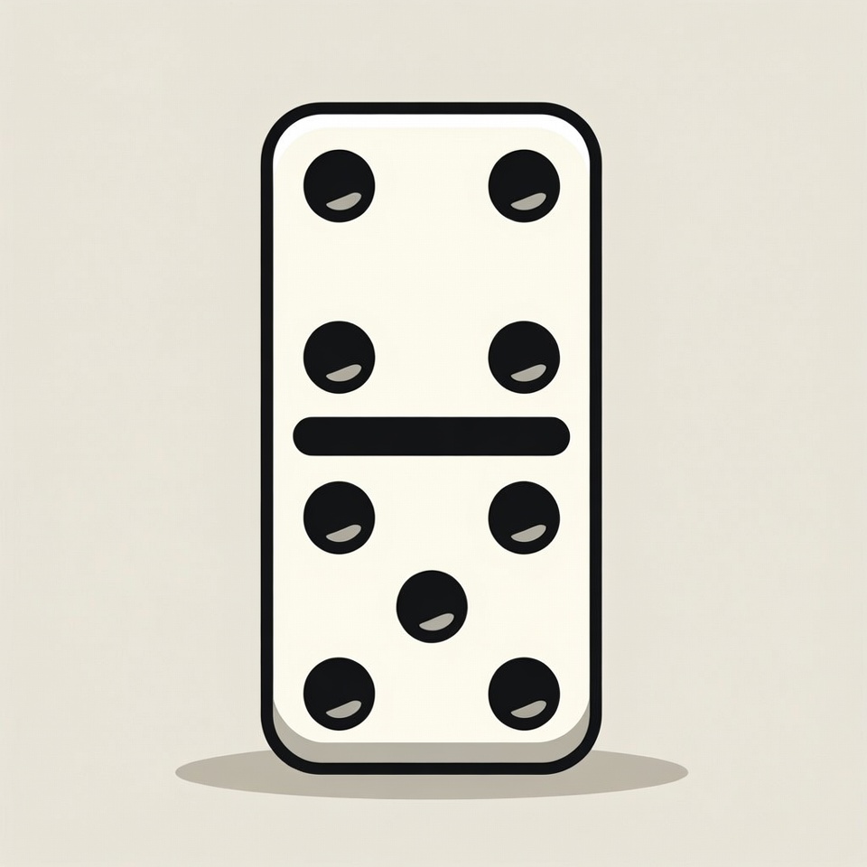 Double Six Domino Tile Double Six Domino Tile