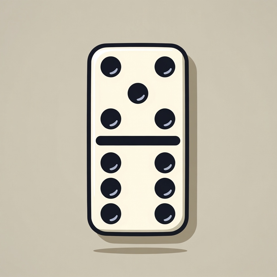 Double Six Domino Tile Double Six Domino Tile