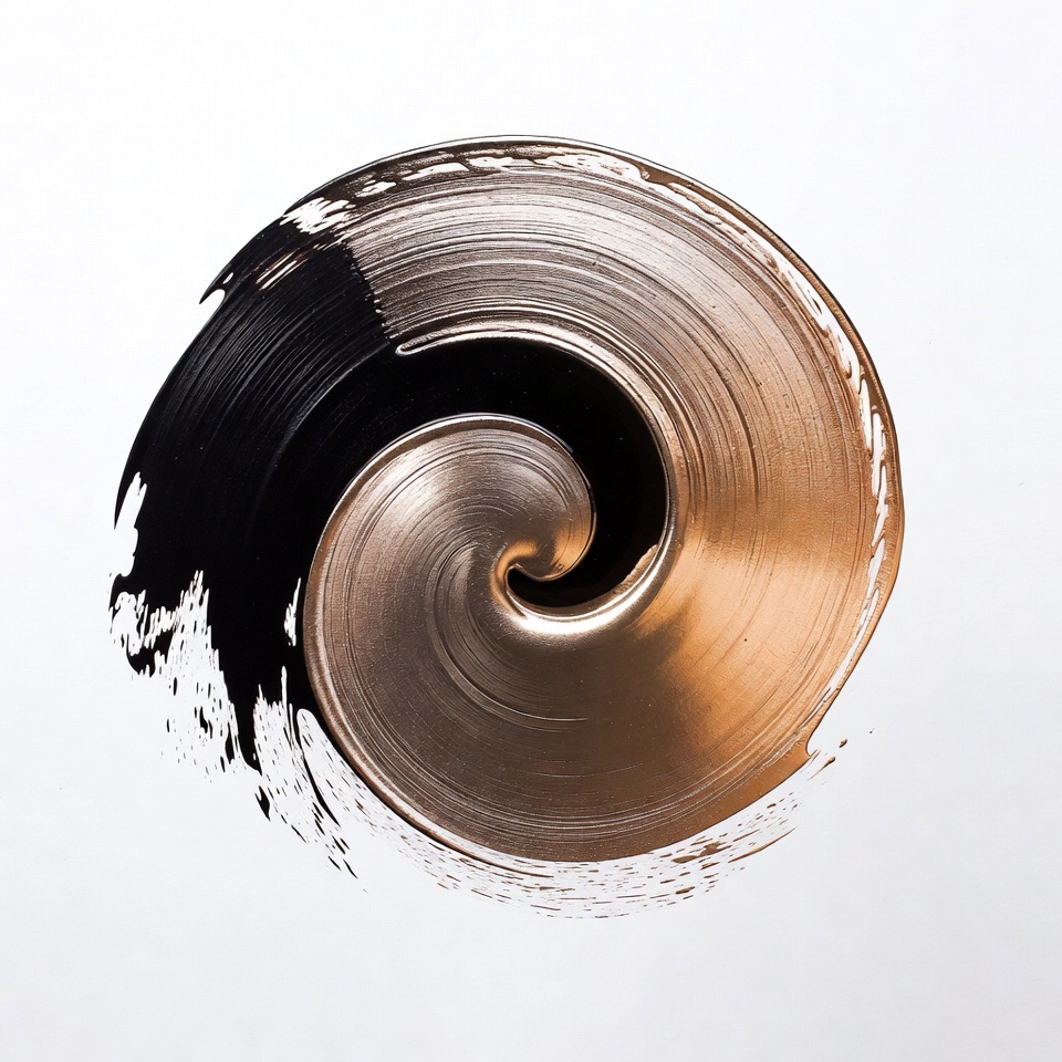 Black and Gold Spiral Paint Swirl Black and Gold Spiral Paint Swirl