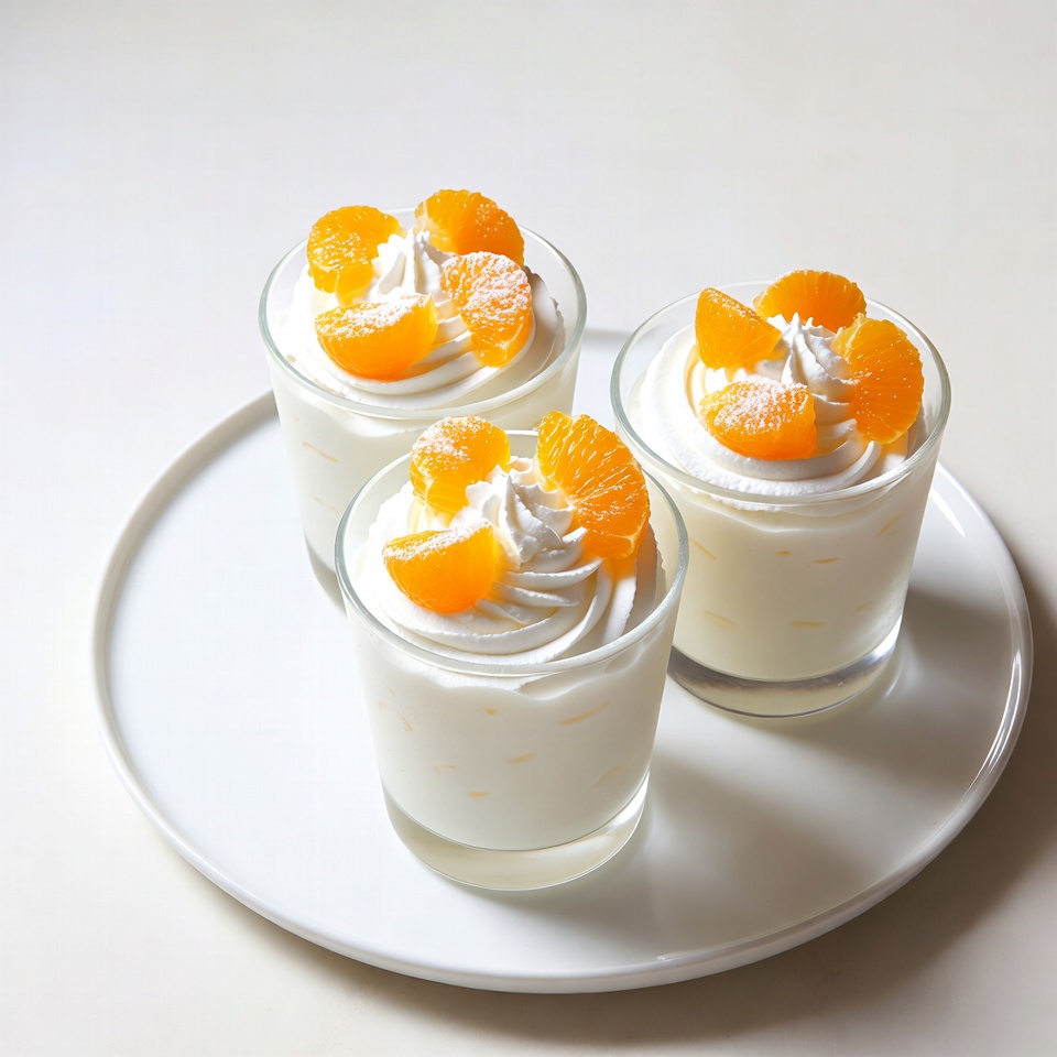 Three Mandarin Orange Cream Desserts Three Mandarin Orange Cream Desserts