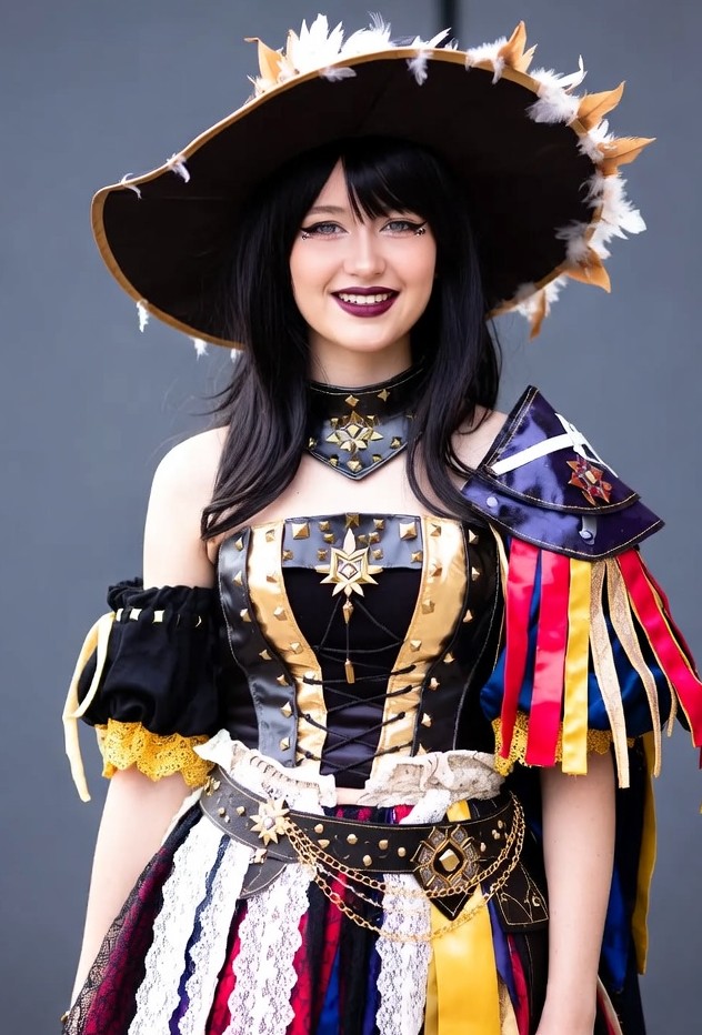 Woman in pirate cosplay costume Woman in pirate cosplay costume