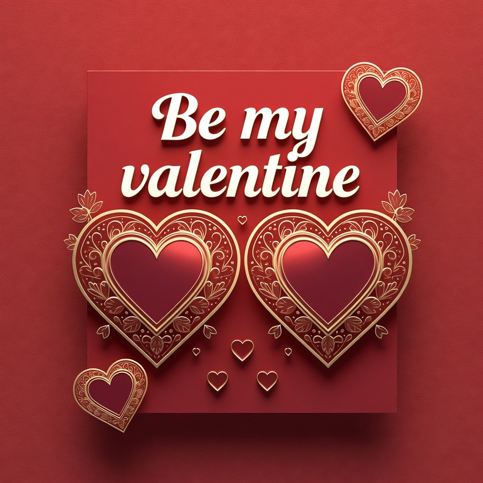 Be My Valentine Hearts Illustration Be My Valentine Hearts Illustration