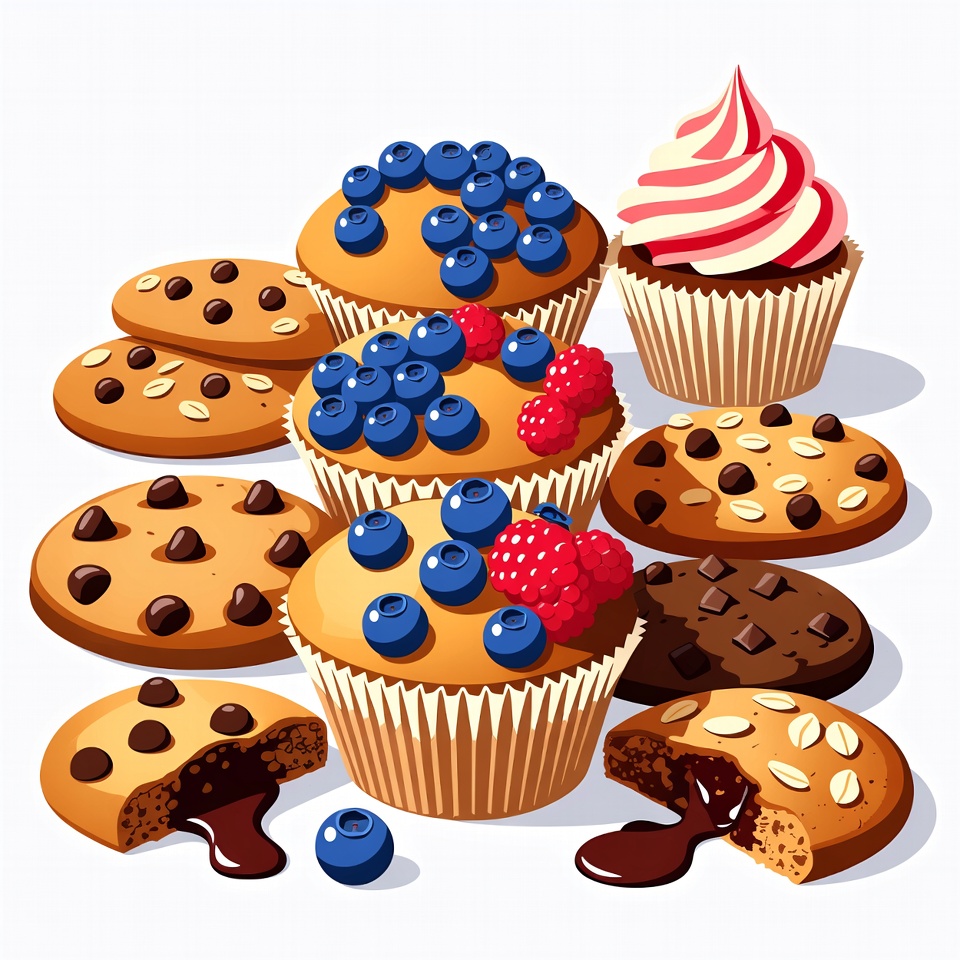 Blueberry Muffins and Cookies Blueberry Muffins and Cookies