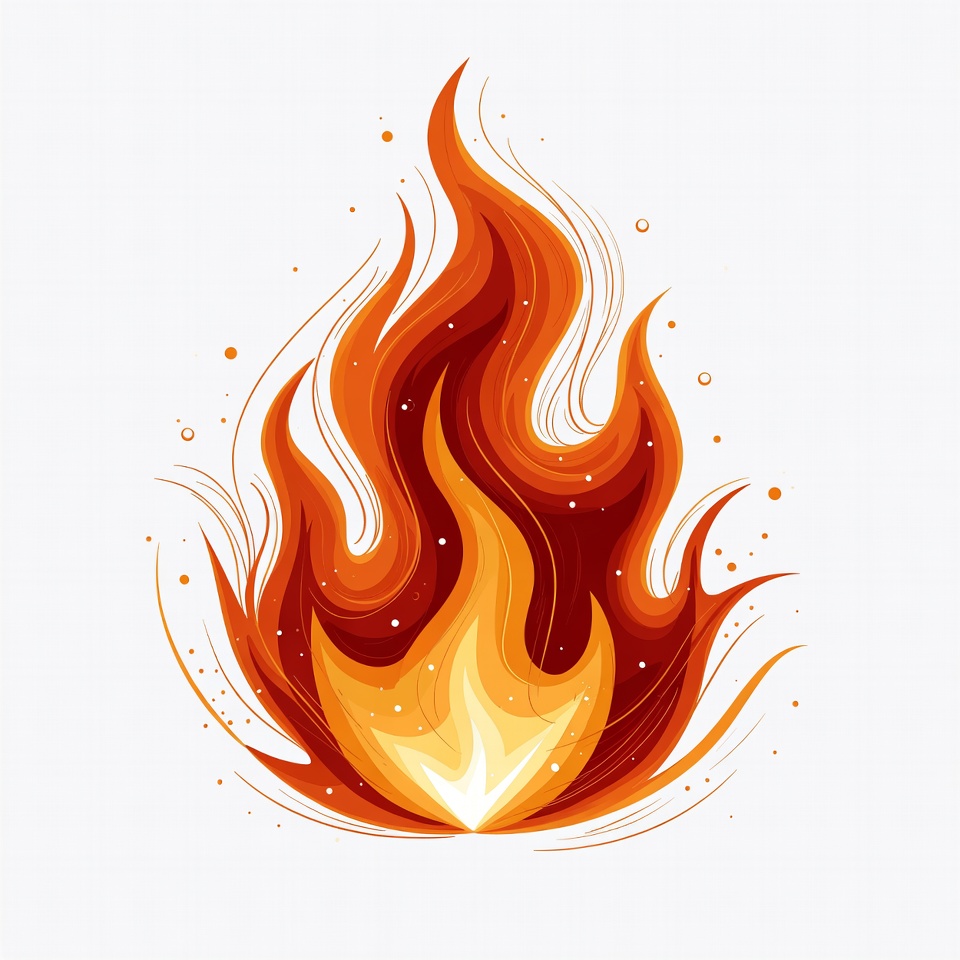 Fiery flame illustration Fiery flame illustration