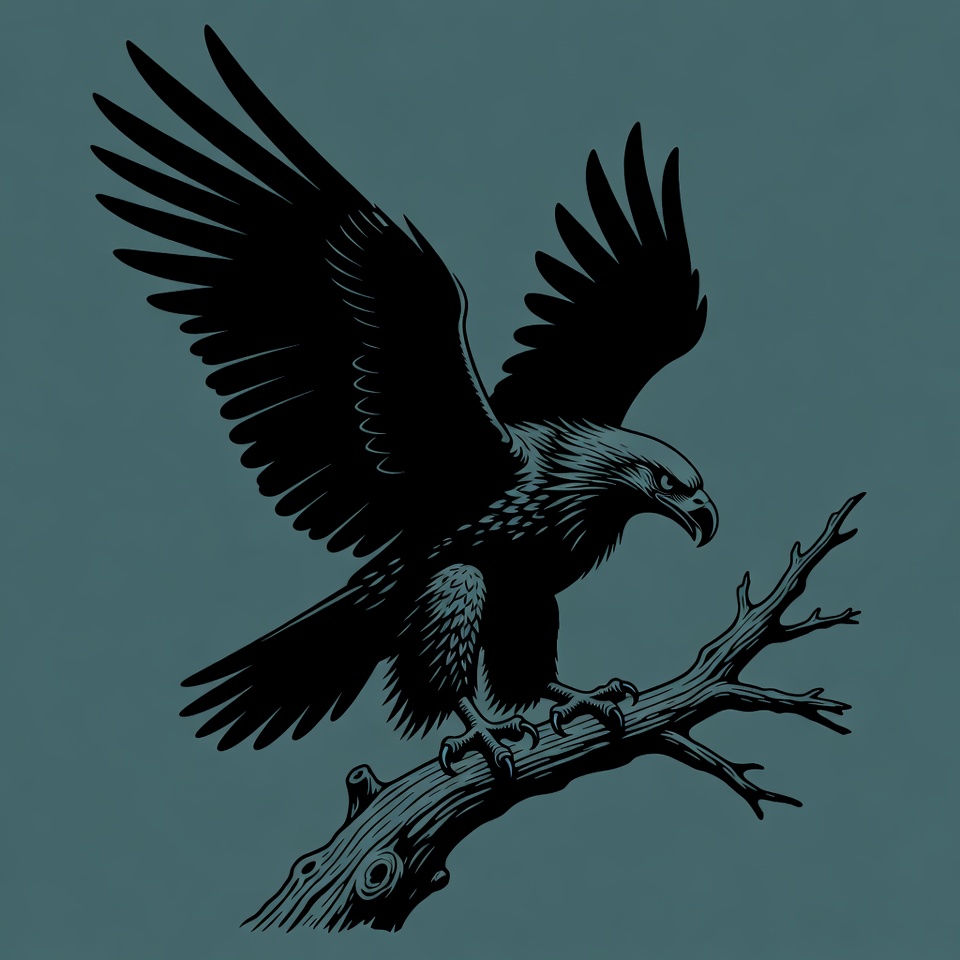 Bald Eagle Perched on Branch Bald Eagle Perched on Branch