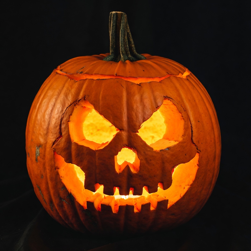 Lit Jack-o'-lantern pumpkin face Lit Jack-o'-lantern pumpkin face