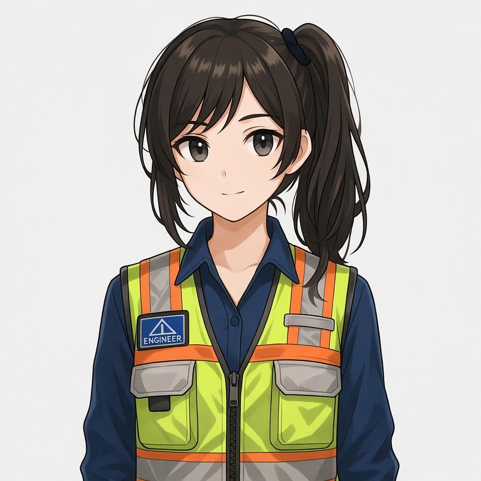Anime girl in engineer vest Anime girl in engineer vest