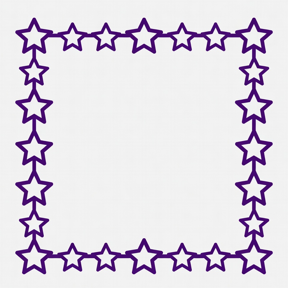 Purple Star Border Frame Purple Star Border Frame