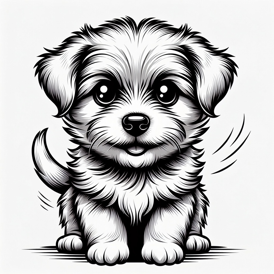 Cute puppy illustration Cute puppy illustration