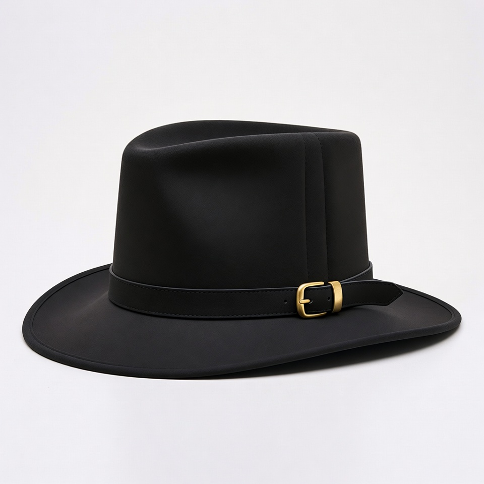 Black leather cowboy hat Black leather cowboy hat