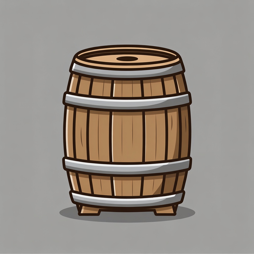 Wooden Barrel Illustration Wooden Barrel Illustration