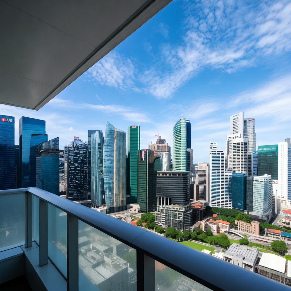Singapore Skyline from Balcony Singapore Skyline from Balcony