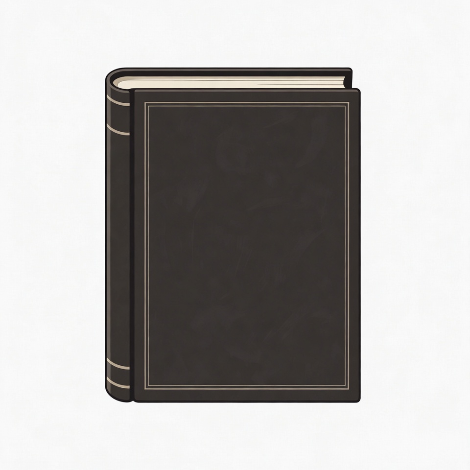 Open black hardcover book illustration Open black hardcover book illustration