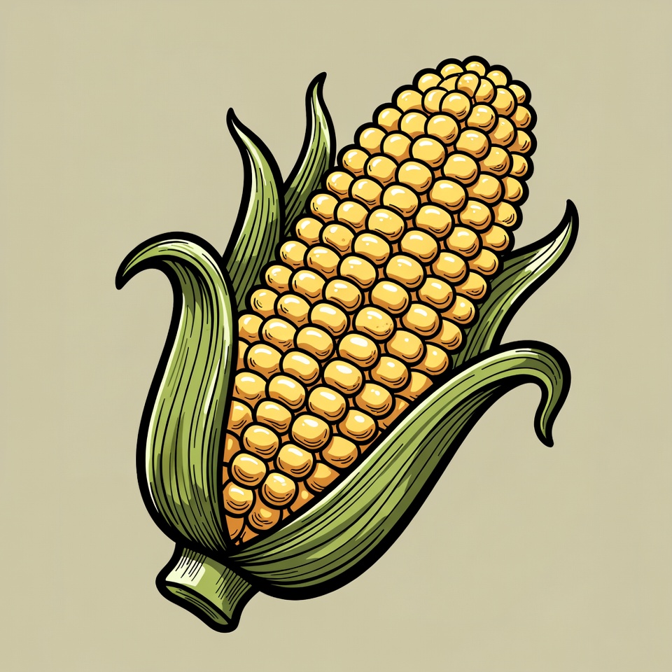 Corn on the Cob Illustration Corn on the Cob Illustration
