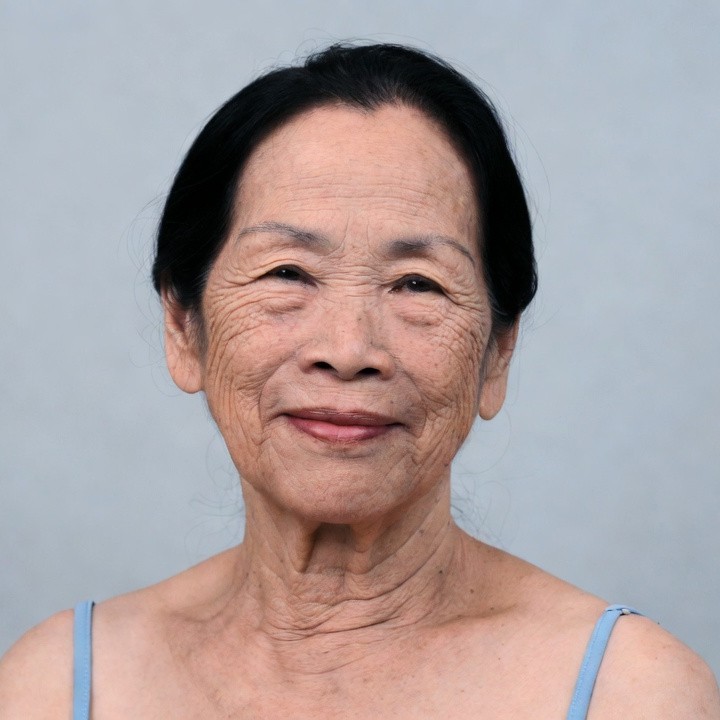 Elderly Asian woman smiling Elderly Asian woman smiling