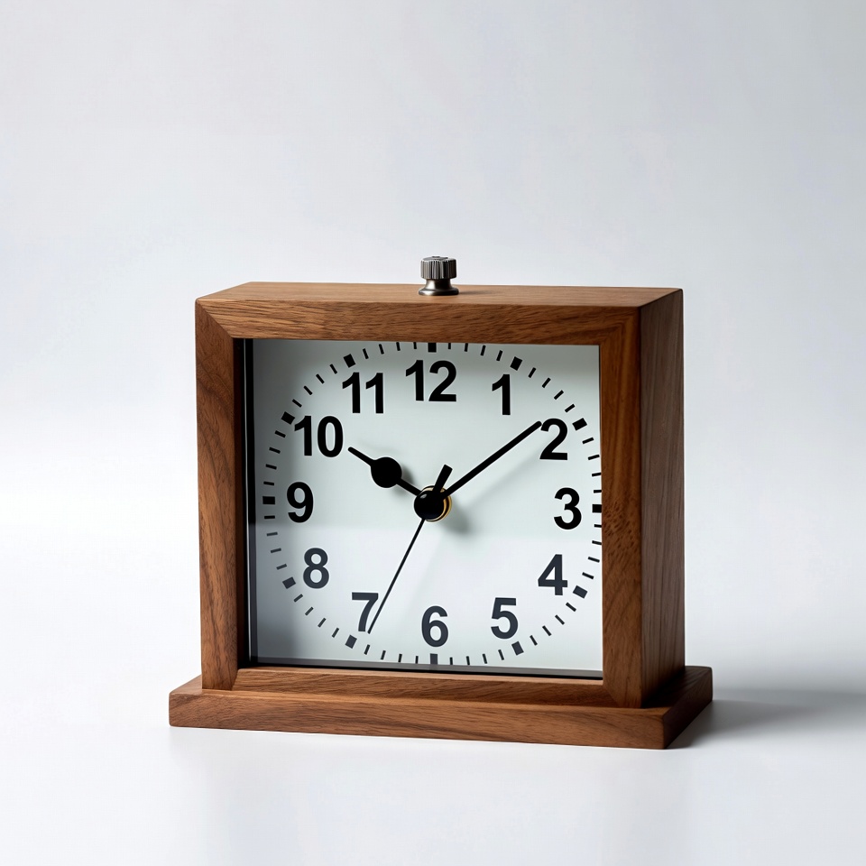 Wooden Frame Analog Desk Clock Wooden Frame Analog Desk Clock