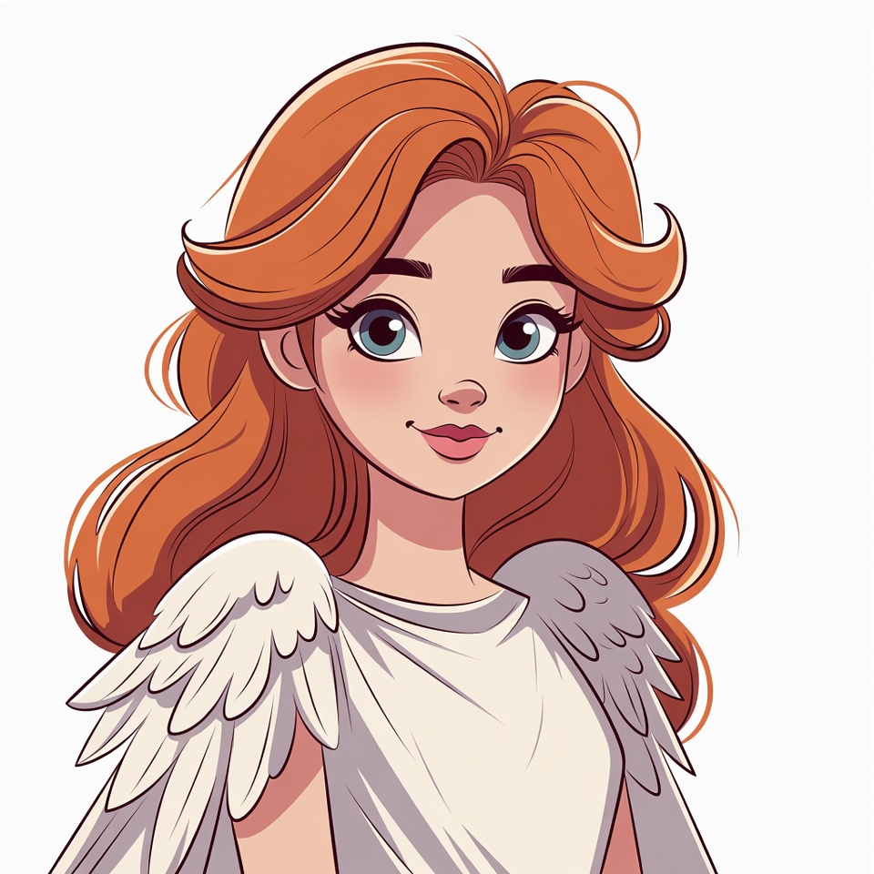 Redhead Angel Girl with Wings Redhead Angel Girl with Wings