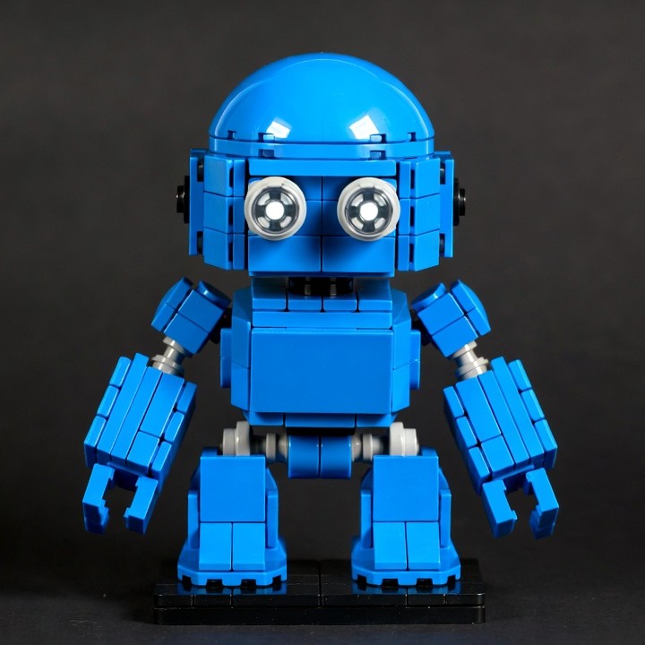 Blue LEGO Robot Figure Blue LEGO Robot Figure