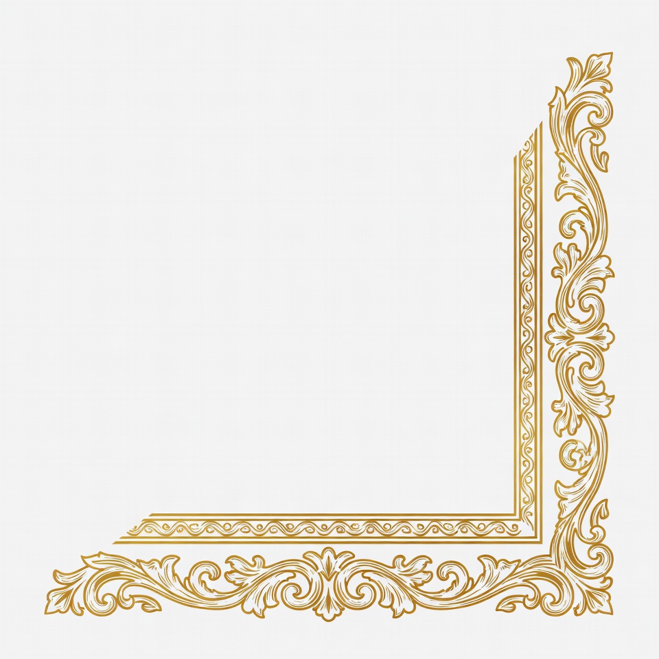 Gold Ornate Corner Border Design Gold Ornate Corner Border Design