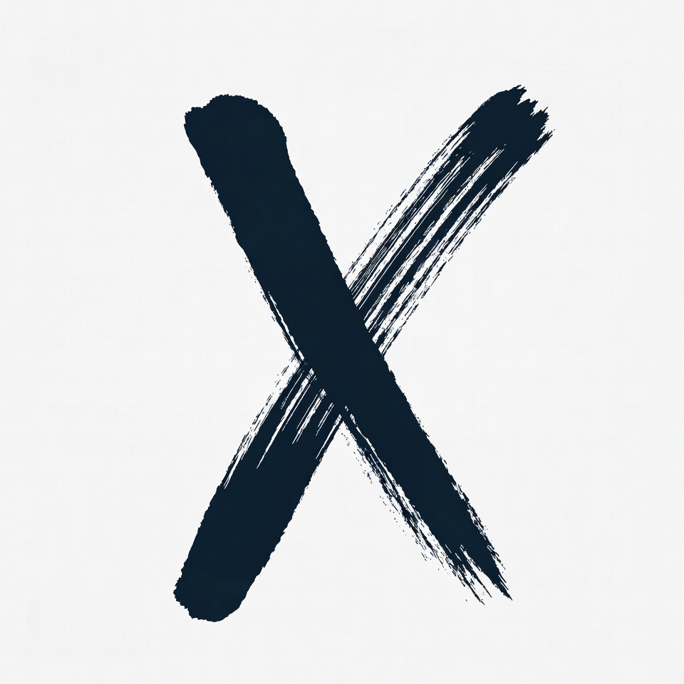 Black Brush Stroke X Black Brush Stroke X