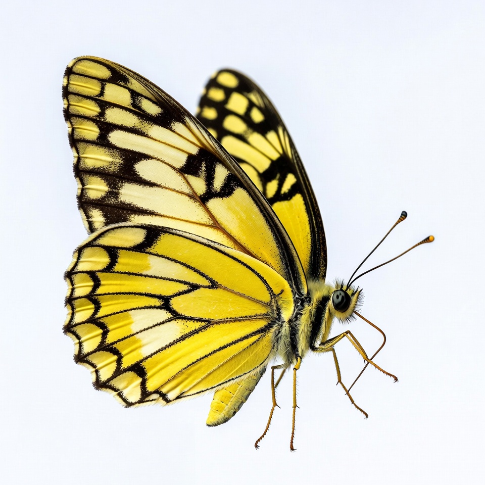 Yellow butterfly with black spots Yellow butterfly with black spots