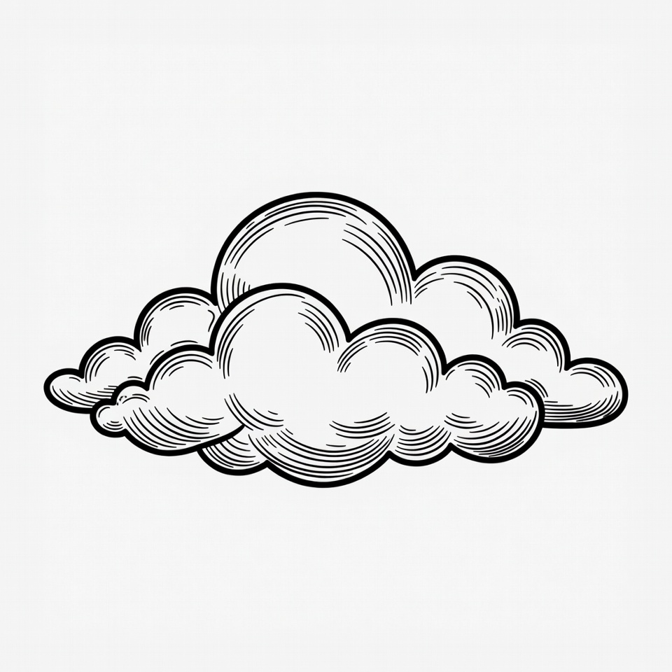 Fluffy Cloud Illustration Fluffy Cloud Illustration