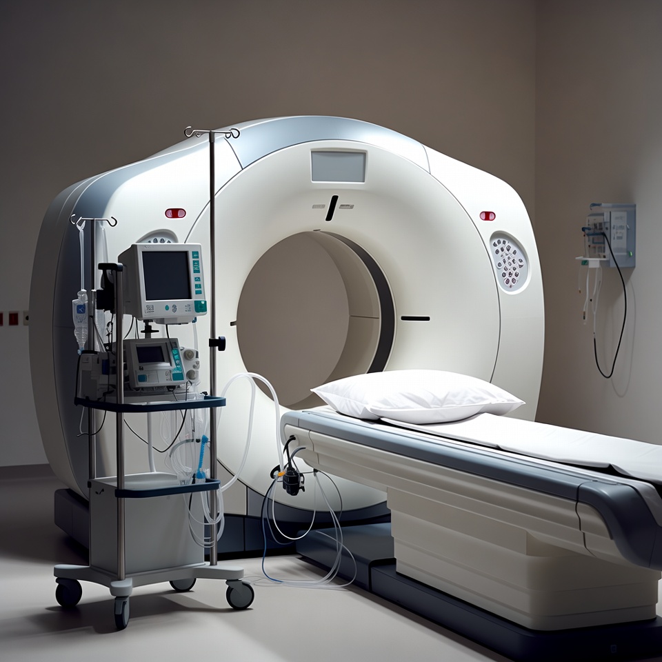 CT Scanner with Patient Bed CT Scanner with Patient Bed