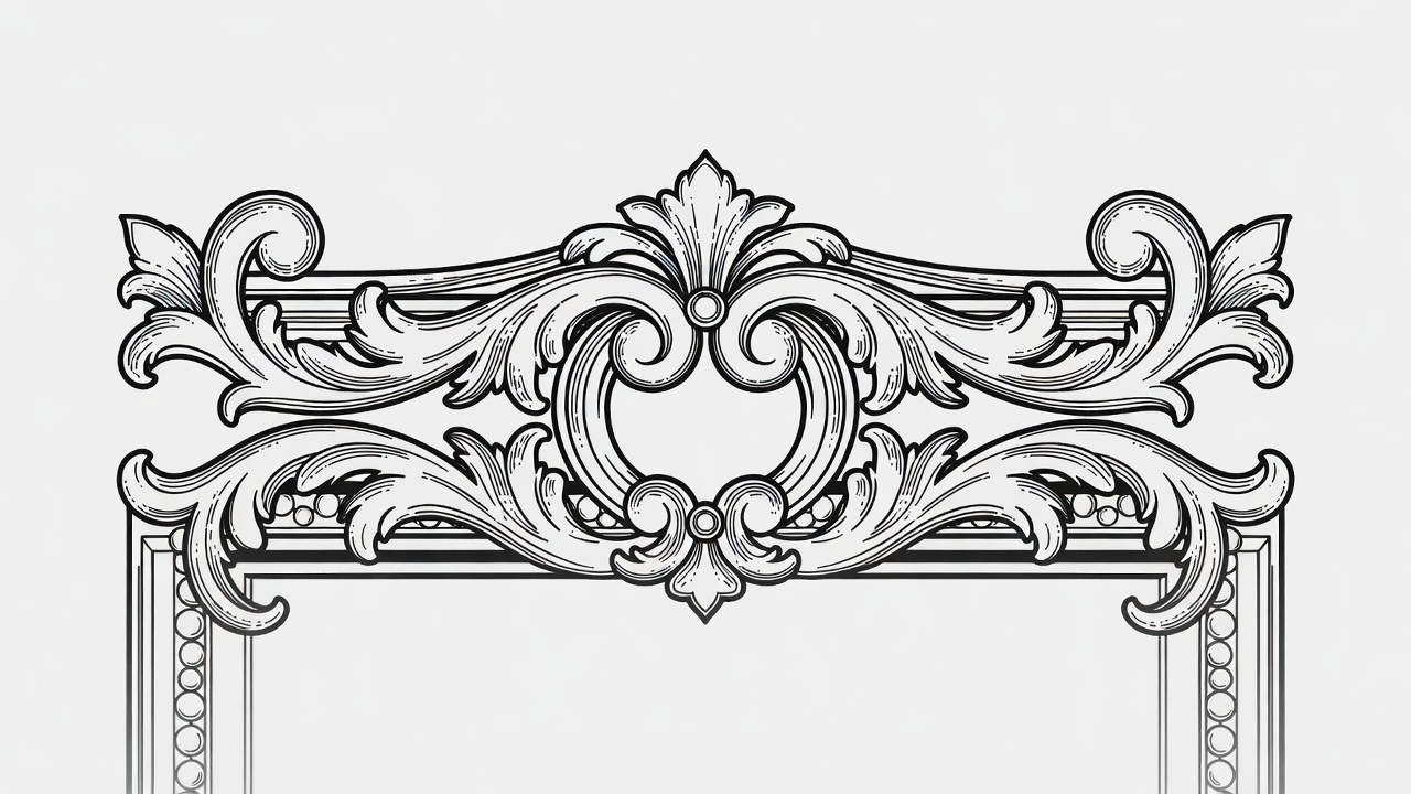 Ornate Baroque Frame Illustration Ornate Baroque Frame Illustration