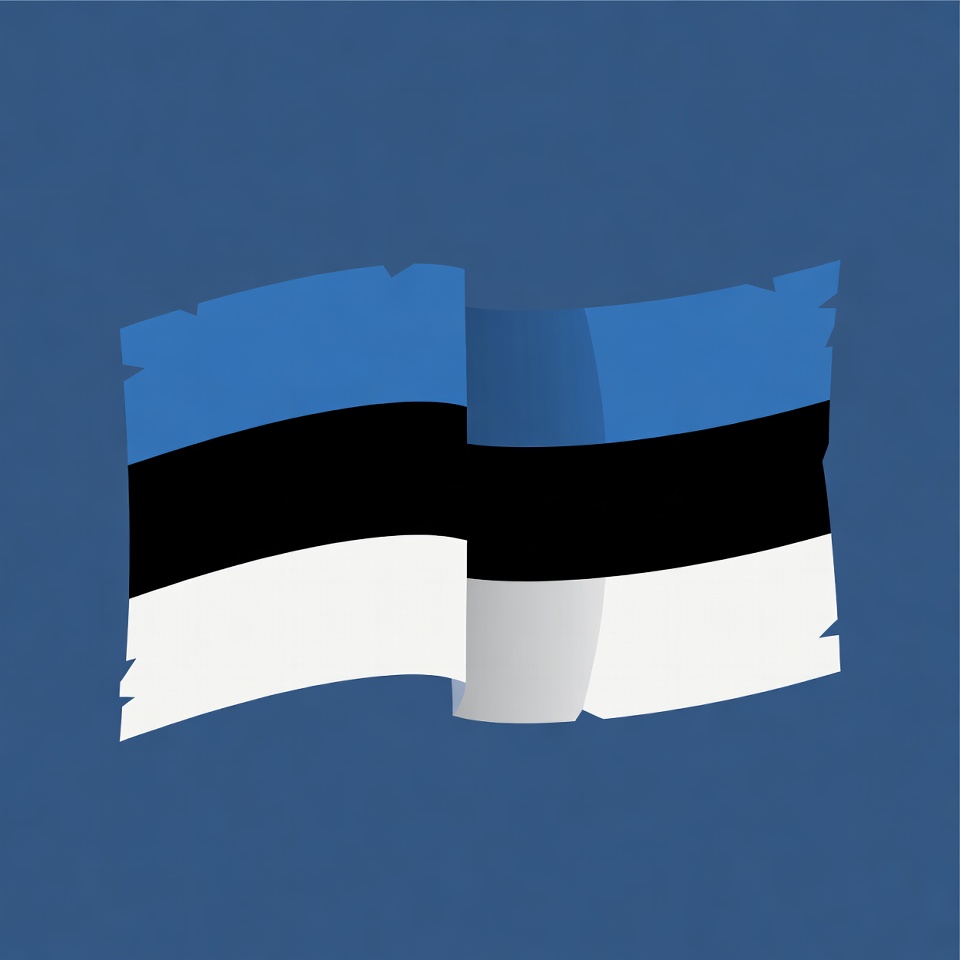 Waving Estonia Flag Waving Estonia Flag