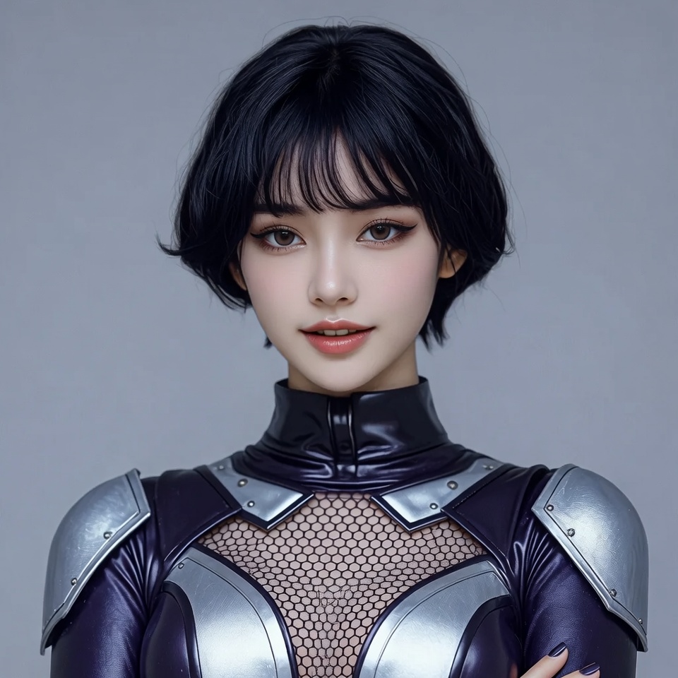 Asian woman in futuristic armor Asian woman in futuristic armor