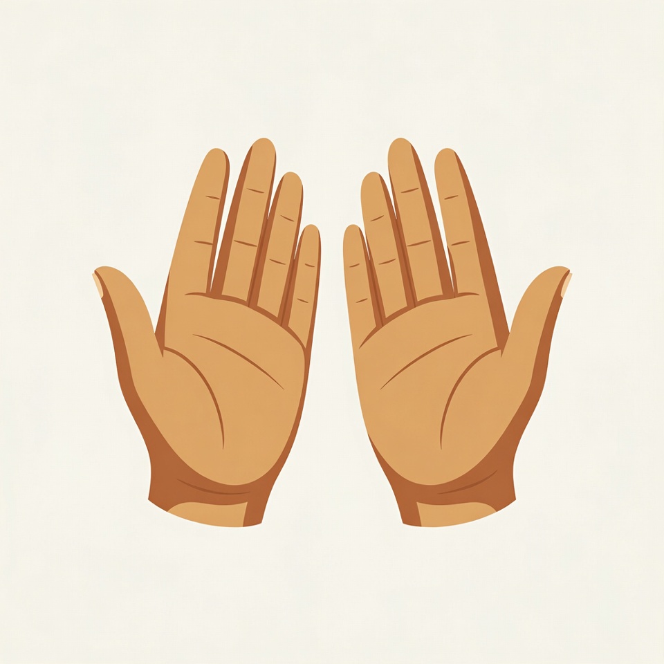 Two Open Hands Illustration Two Open Hands Illustration