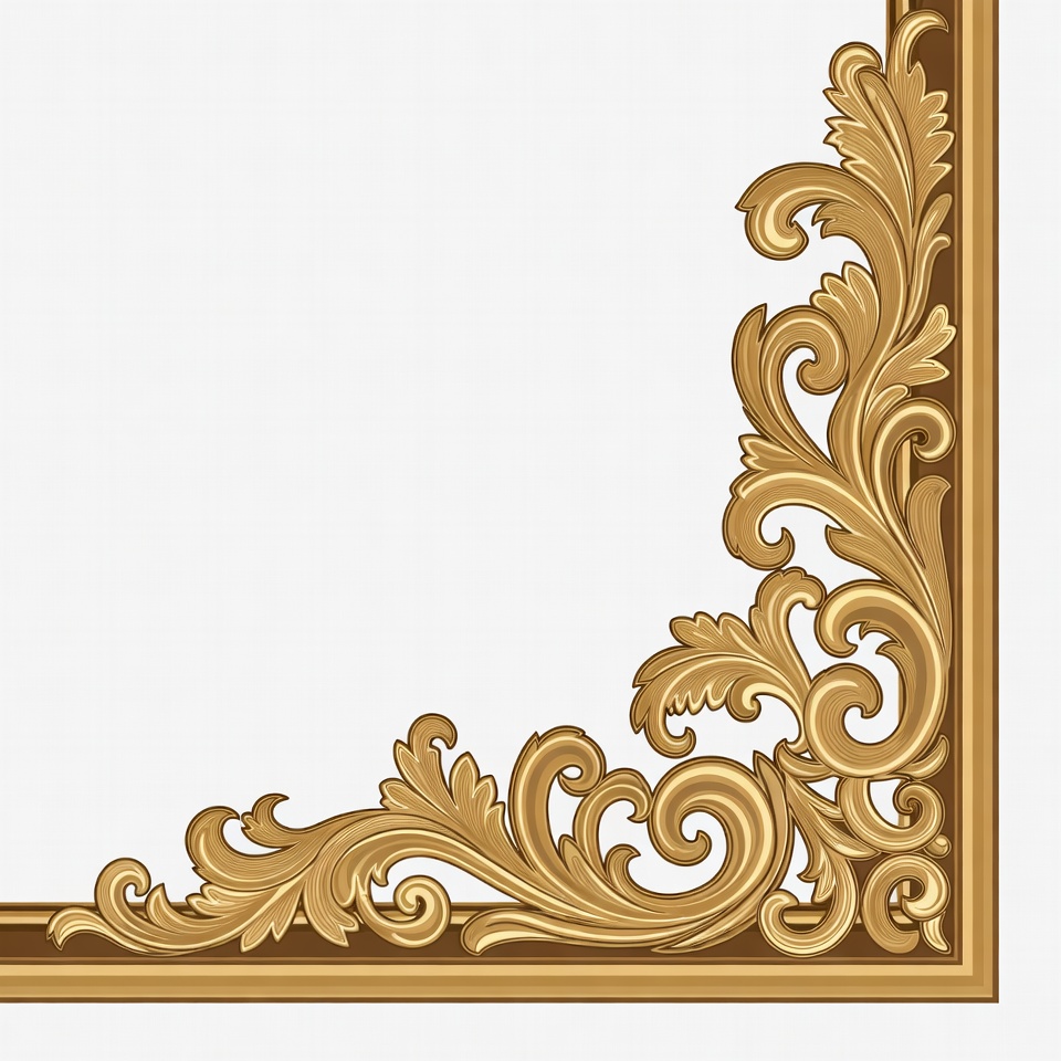 Ornate Gold Picture Frame Corner Ornate Gold Picture Frame Corner
