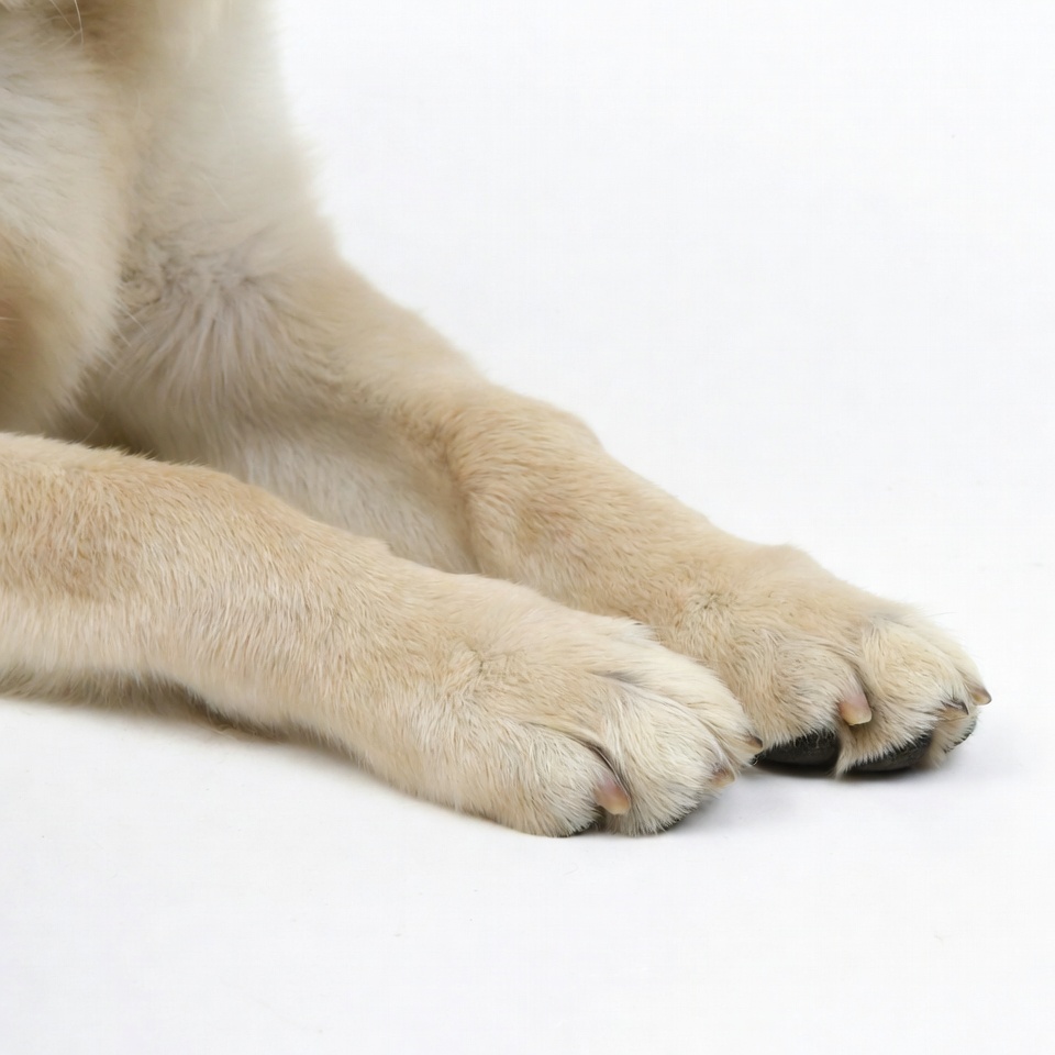 Golden Retriever Puppy Paws Closeup Golden Retriever Puppy Paws Closeup