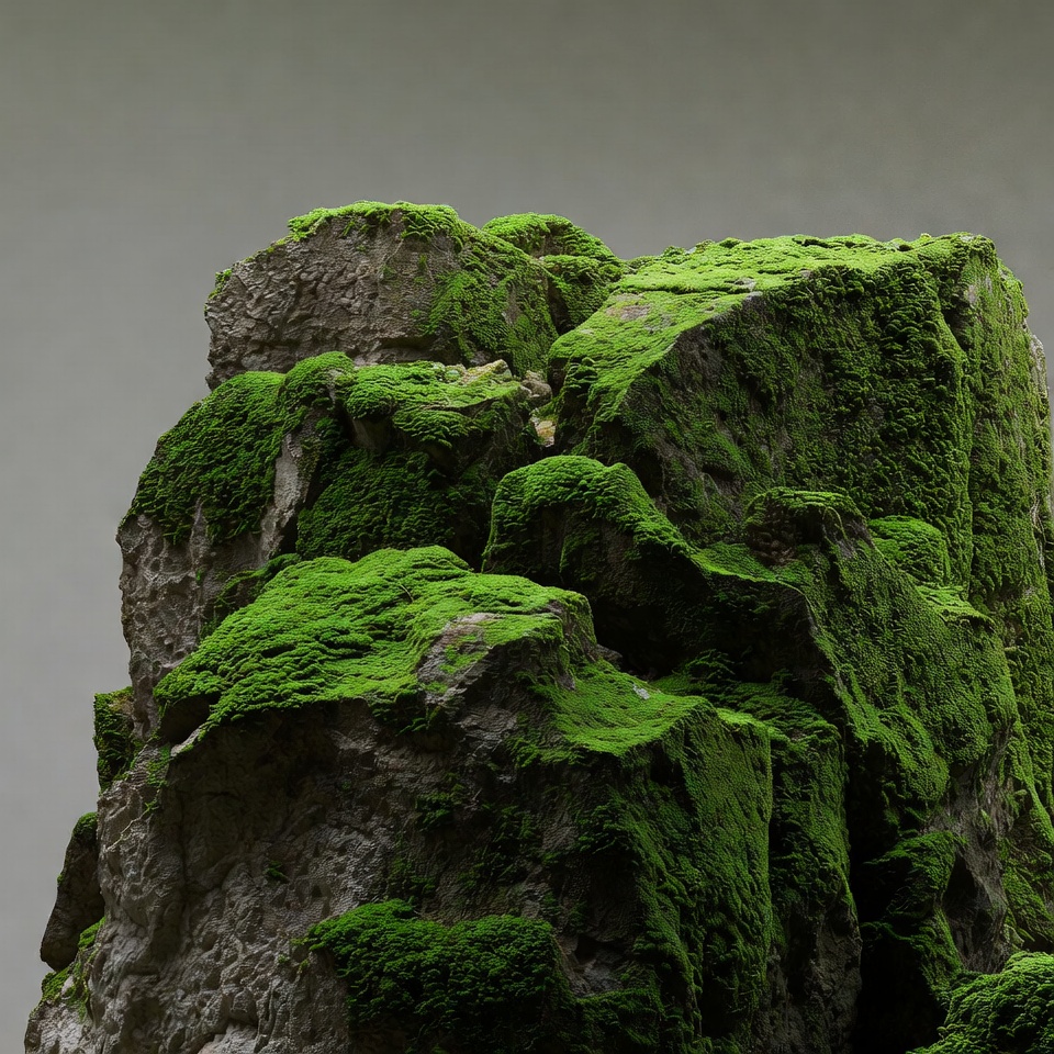 Moss-Covered Rock Formation Moss-Covered Rock Formation