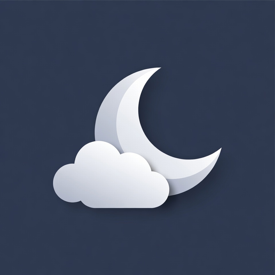Crescent Moon with Cloud Crescent Moon with Cloud