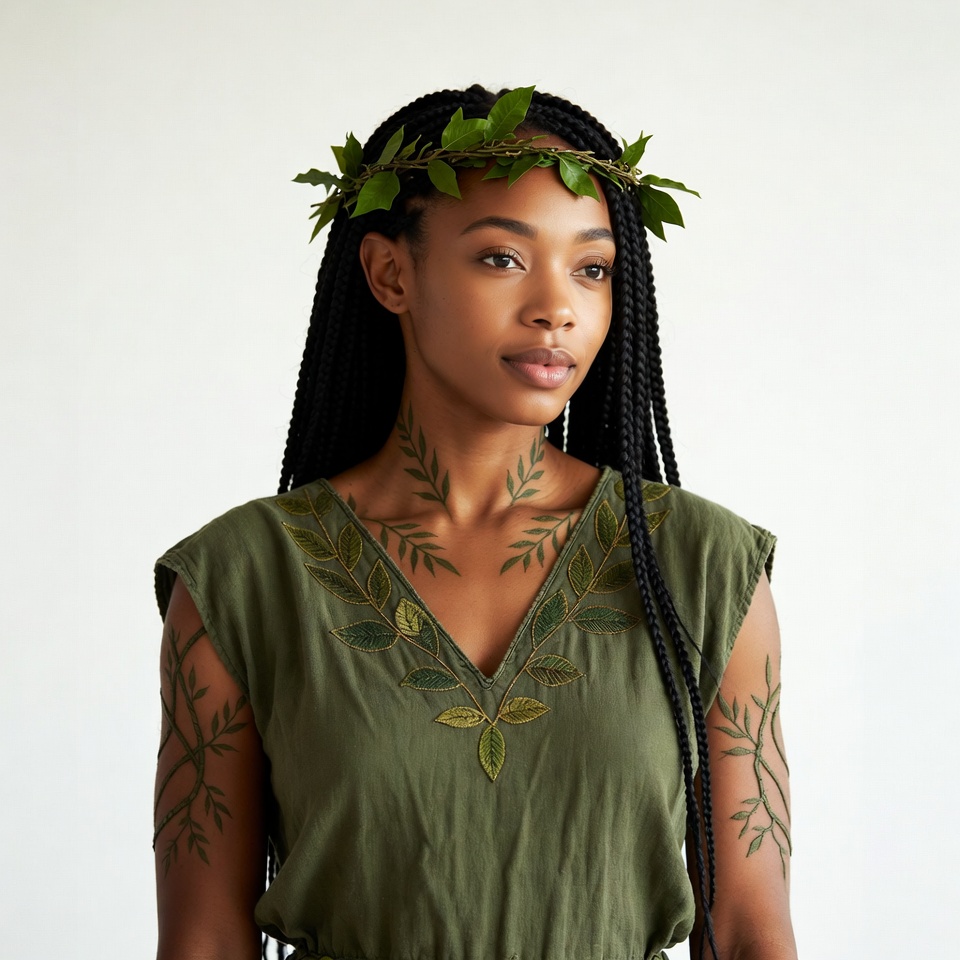African-American woman with laurel wreath African-American woman with laurel wreath