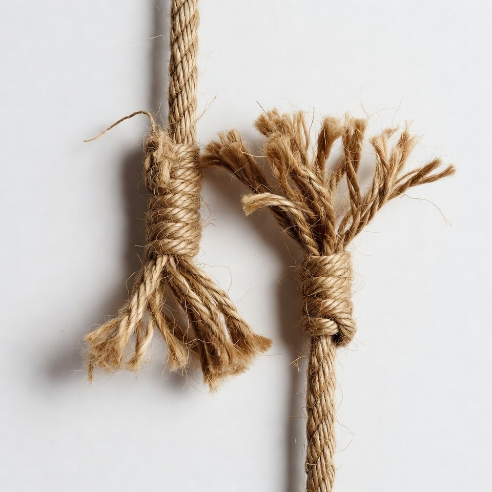 Broken and Intact Rope Knots Broken and Intact Rope Knots