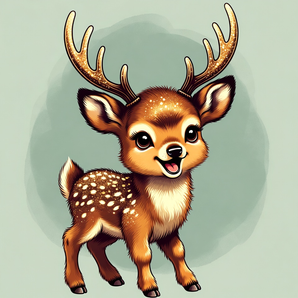 Cute baby deer illustration Cute baby deer illustration