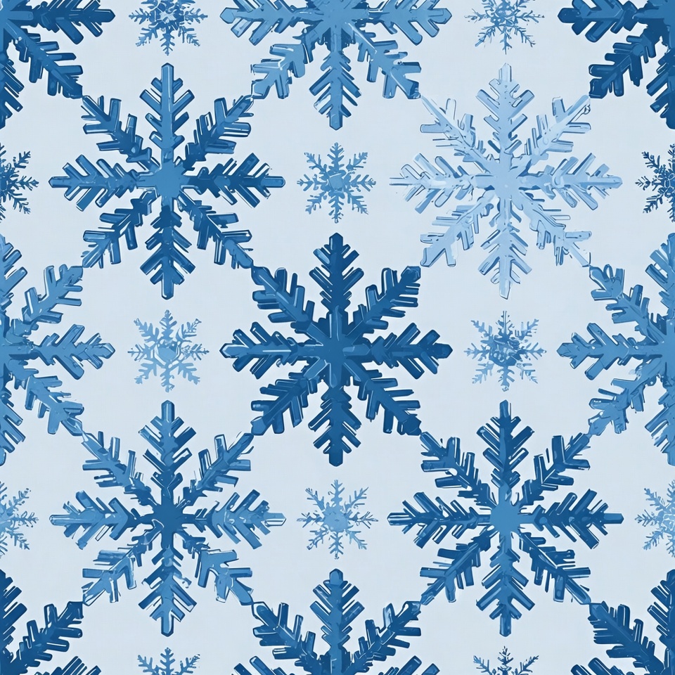 Blue Snowflake Seamless Pattern Blue Snowflake Seamless Pattern
