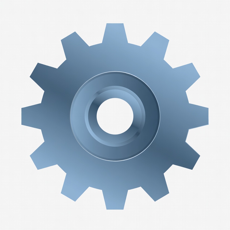 Blue Gear Icon Blue Gear Icon