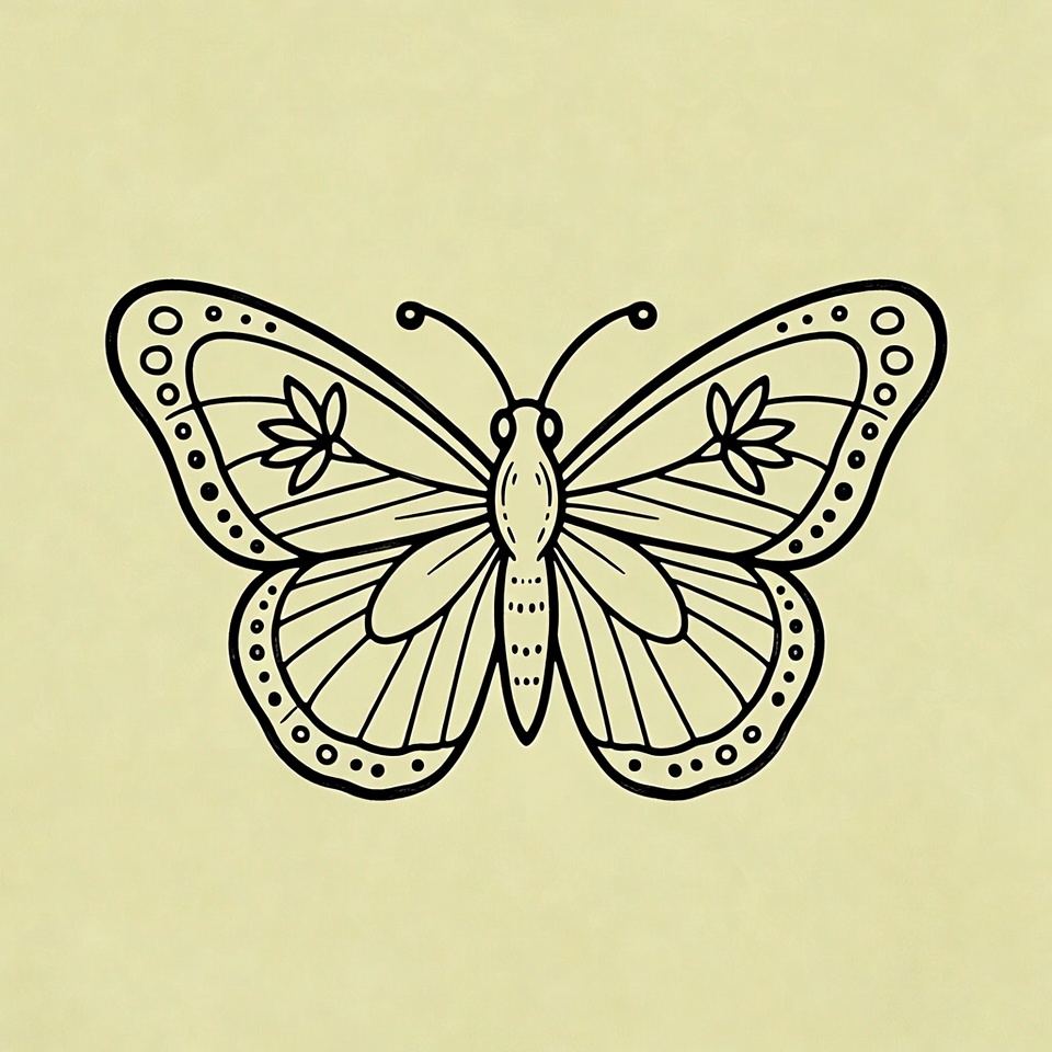 Butterfly line art illustration Butterfly line art illustration