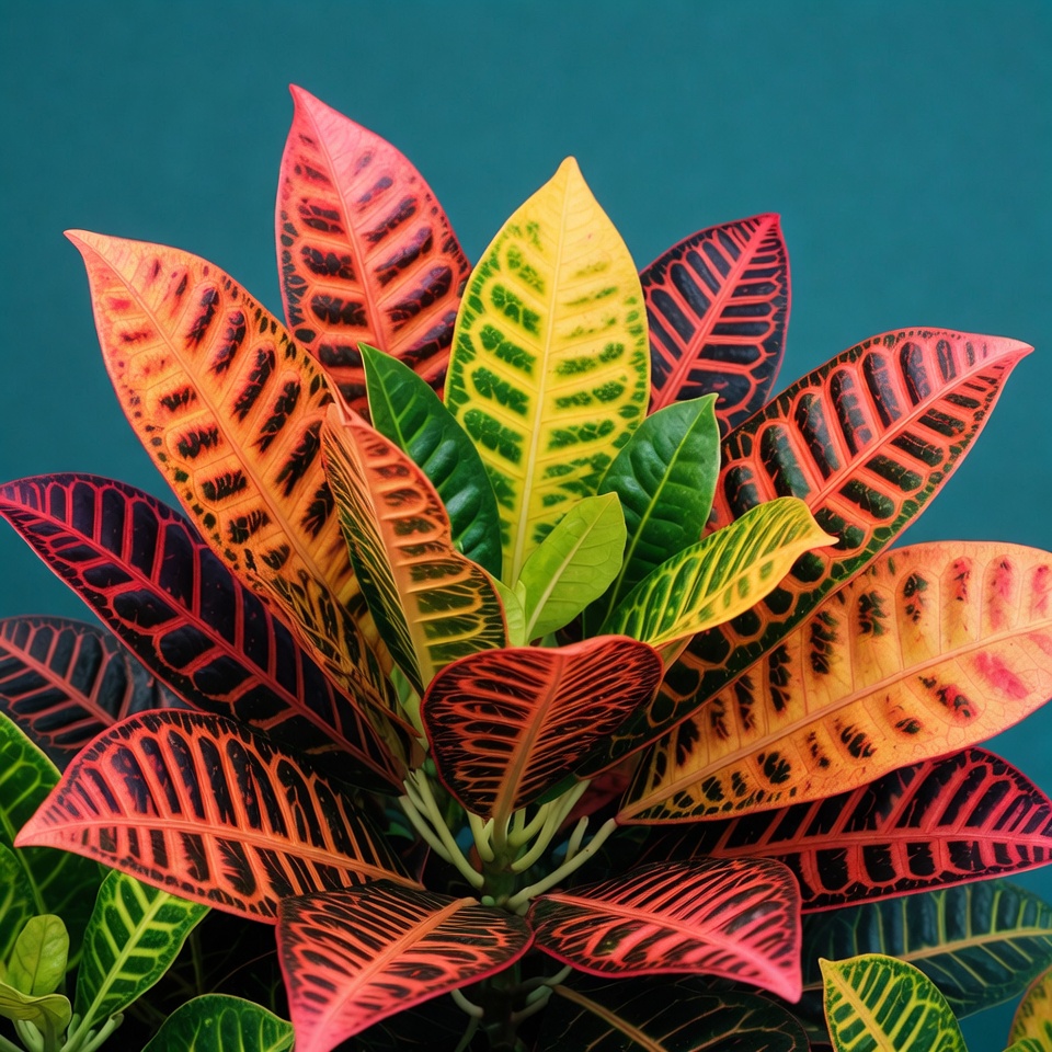 Colorful Poinsettia Plant Leaves Colorful Poinsettia Plant Leaves