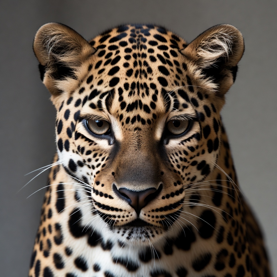 Close-up leopard face Close-up leopard face