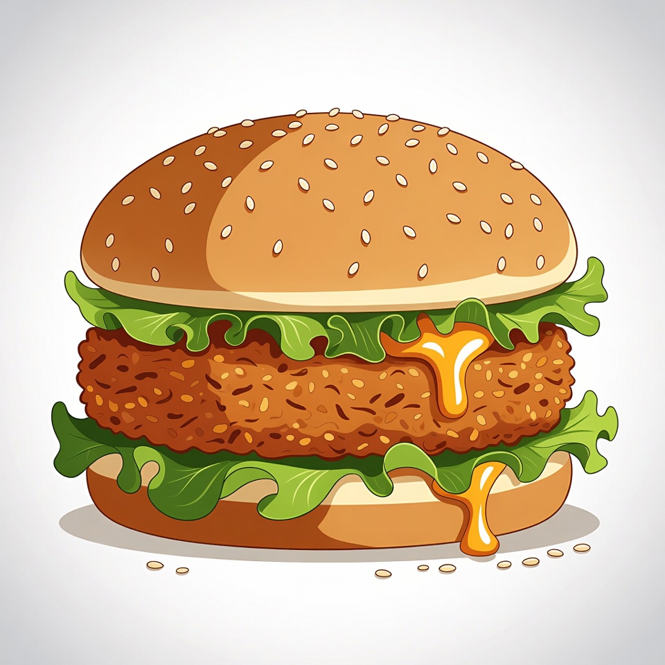 Chicken Burger with Cheese Chicken Burger with Cheese